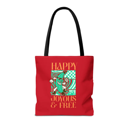 Happy Joyous and Free Tote Bag (AOP)