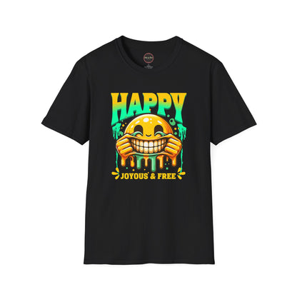 Happy Joyous and Free Unisex Softstyle T-Shirt