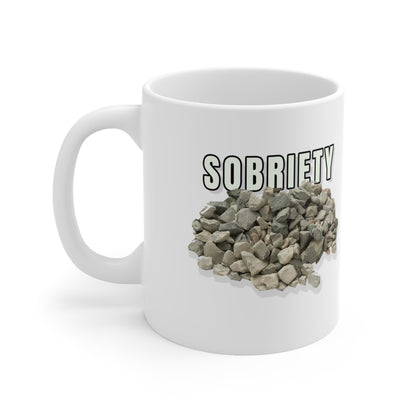 Sobriety Rocks Ceramic Mug 11oz