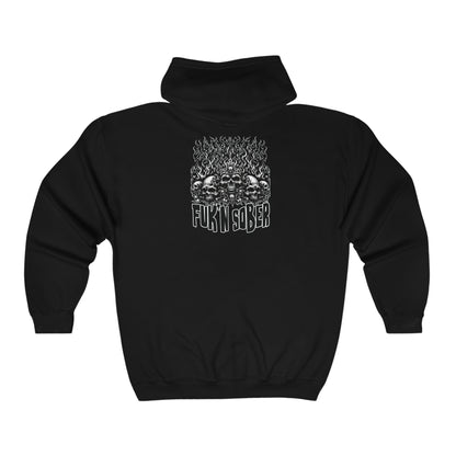 fuk'n Sober Unisex Heavy Blend™ Full Zip Hooded Sweatshirt