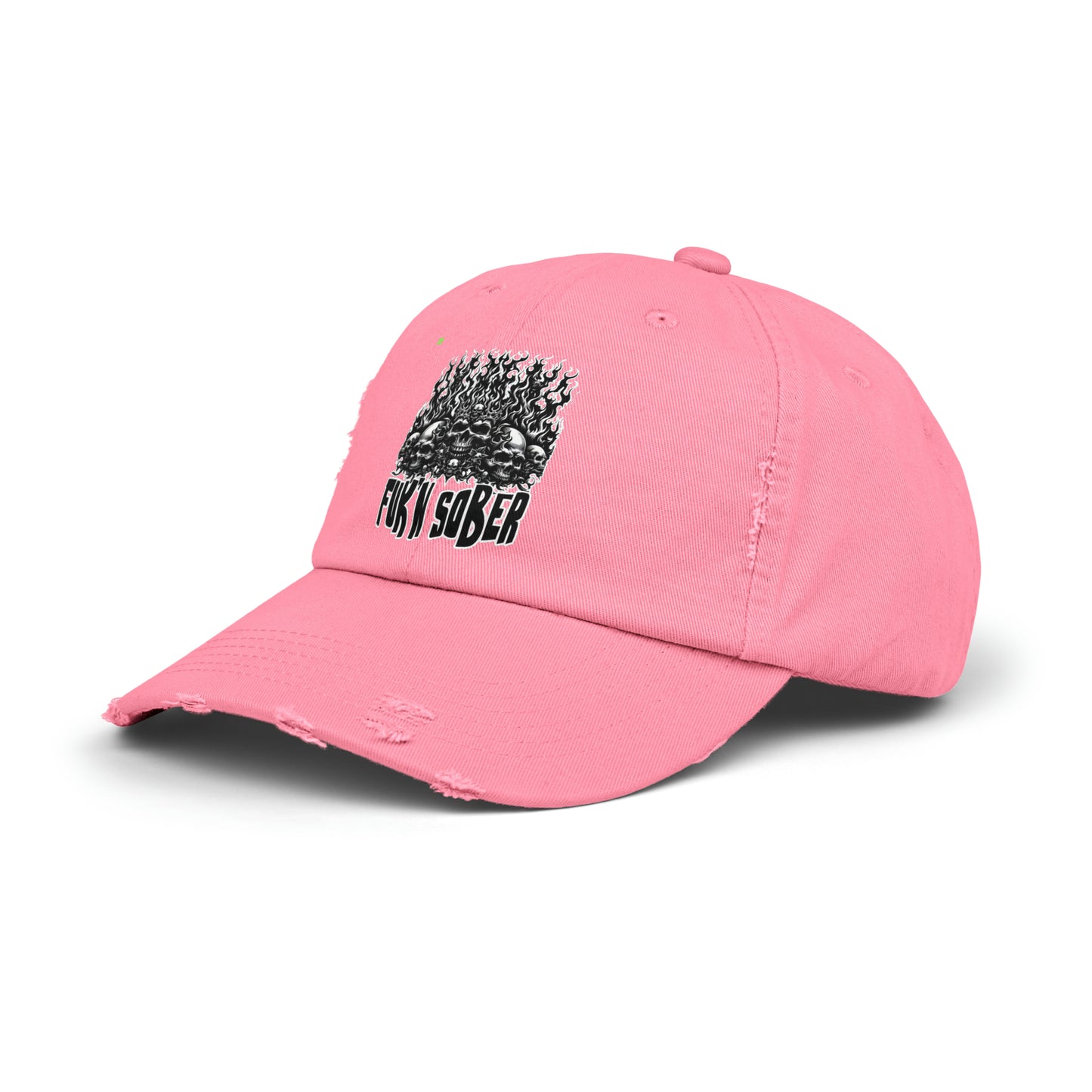 Fuk'n Sober Unisex Distressed Cap