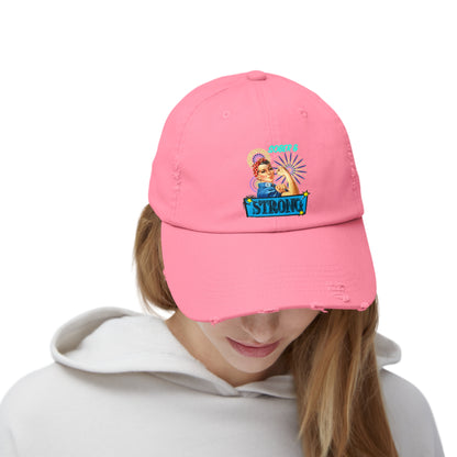 Sober and Strong Vintage Unisex Distressed Cap
