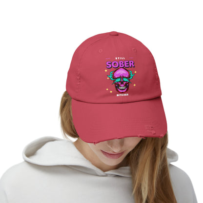 Still Sober Bitches Unisex Distressed Cap