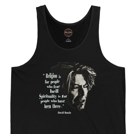 David Bowie Spirituality Quote Unisex Jersey Tank