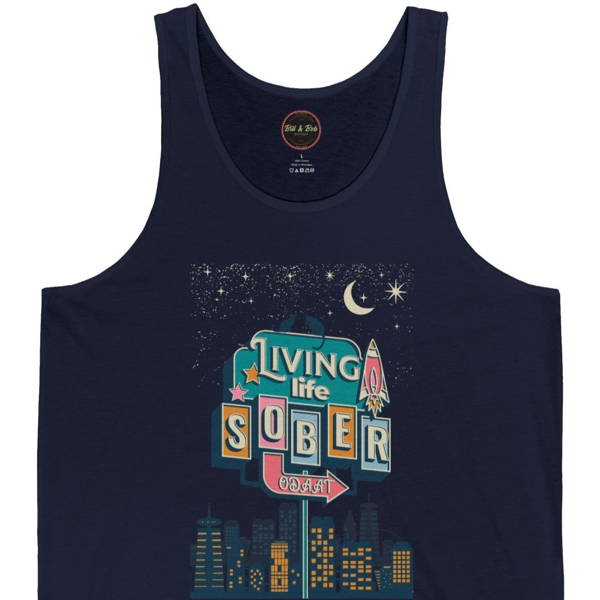 Living Life Sober Unisex Jersey Tank