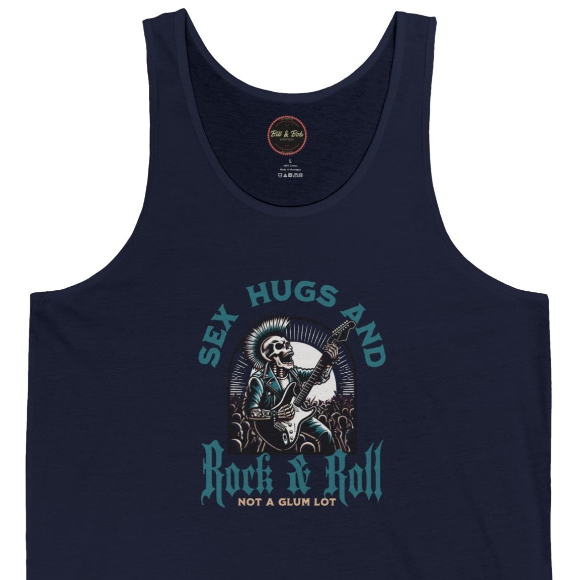 Sex Hugs and Rock and Roll Unisex Jersey Tank