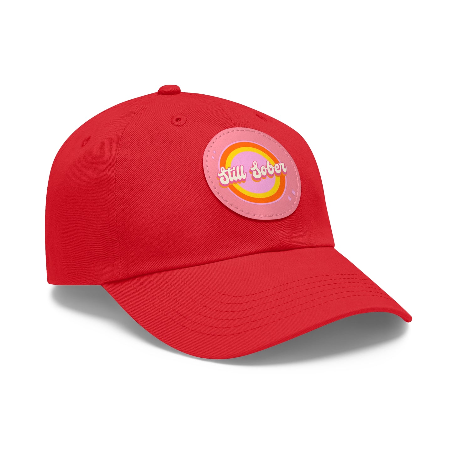 Still Sober Dad Hat with Leather Patch (Round)