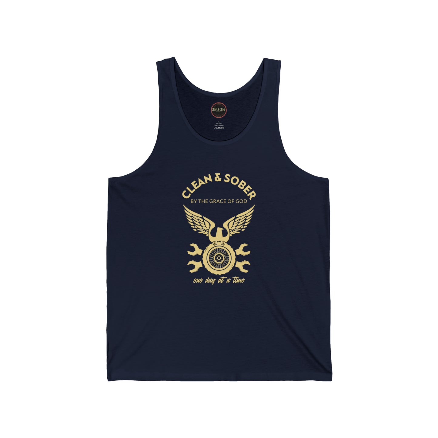 Clean and Sober by the Grace of God Unisex Jersey Tank