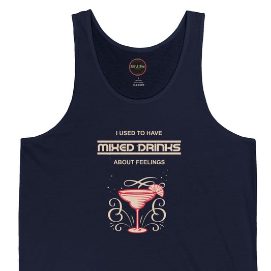 Mixed Drinks about Feelings Unisex Jersey Tank