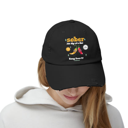Silly Sober Unisex Distressed Cap