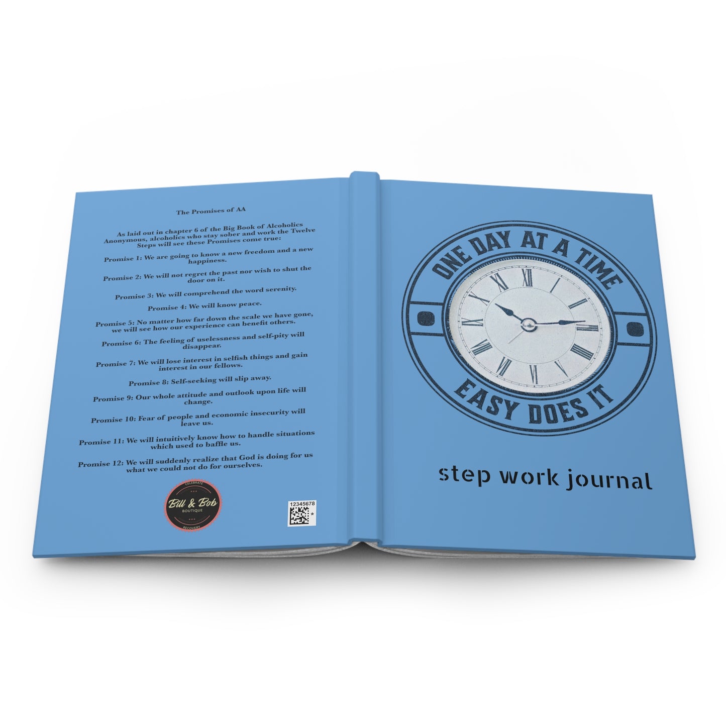 One Day at a Time Clock Hardcover Journal Matte