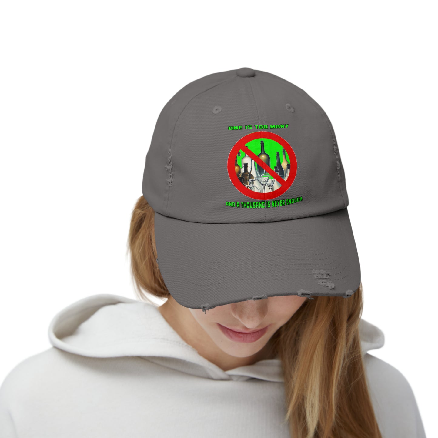 One is Too Many Unisex Distressed Cap