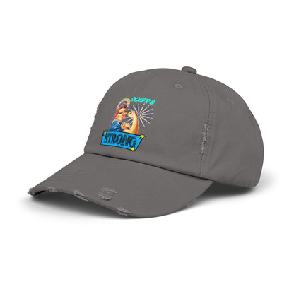 Sober and Strong Vintage Unisex Distressed Cap