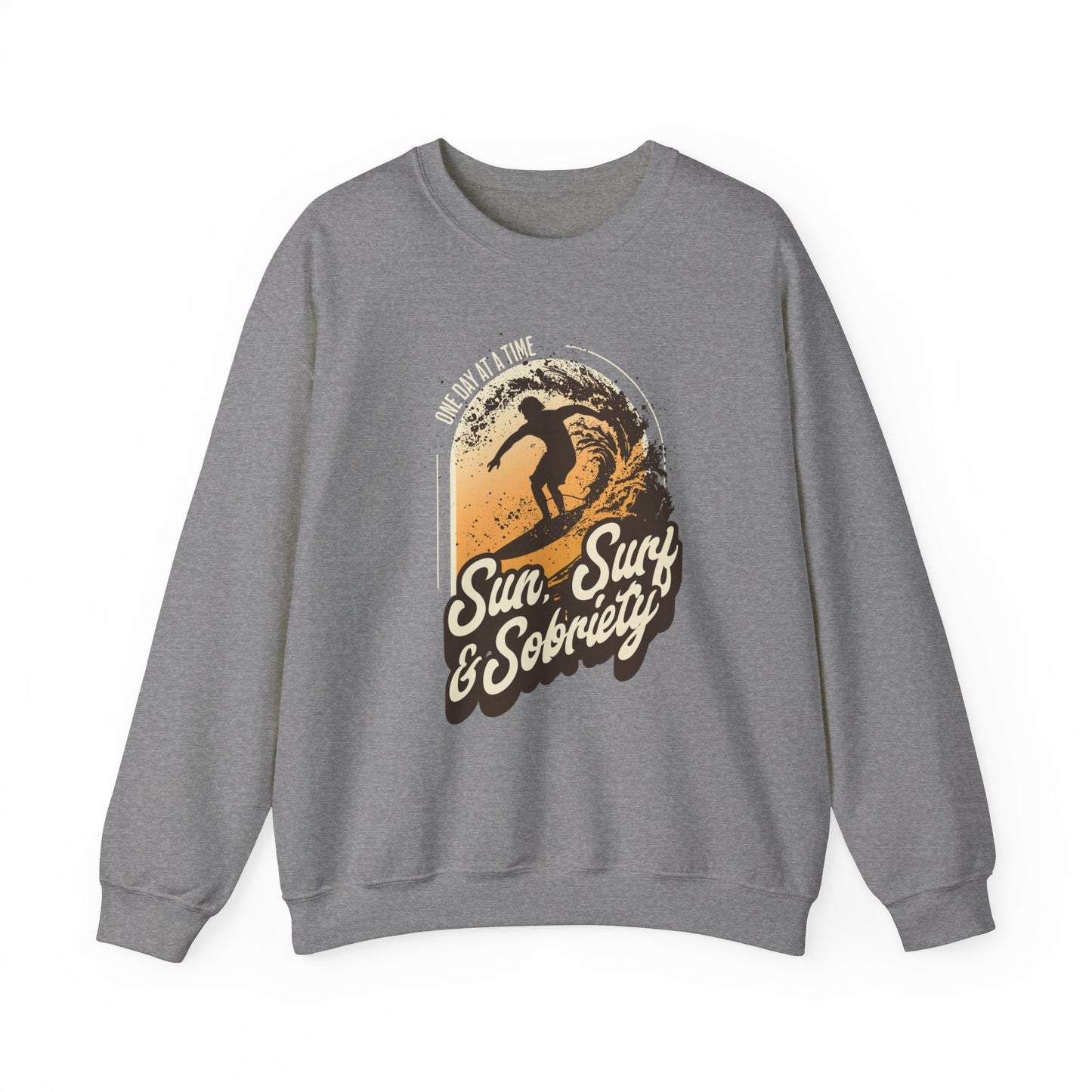 Sun Surf and Sobriety Unisex Heavy Blend™ Crewneck Sweatshirt