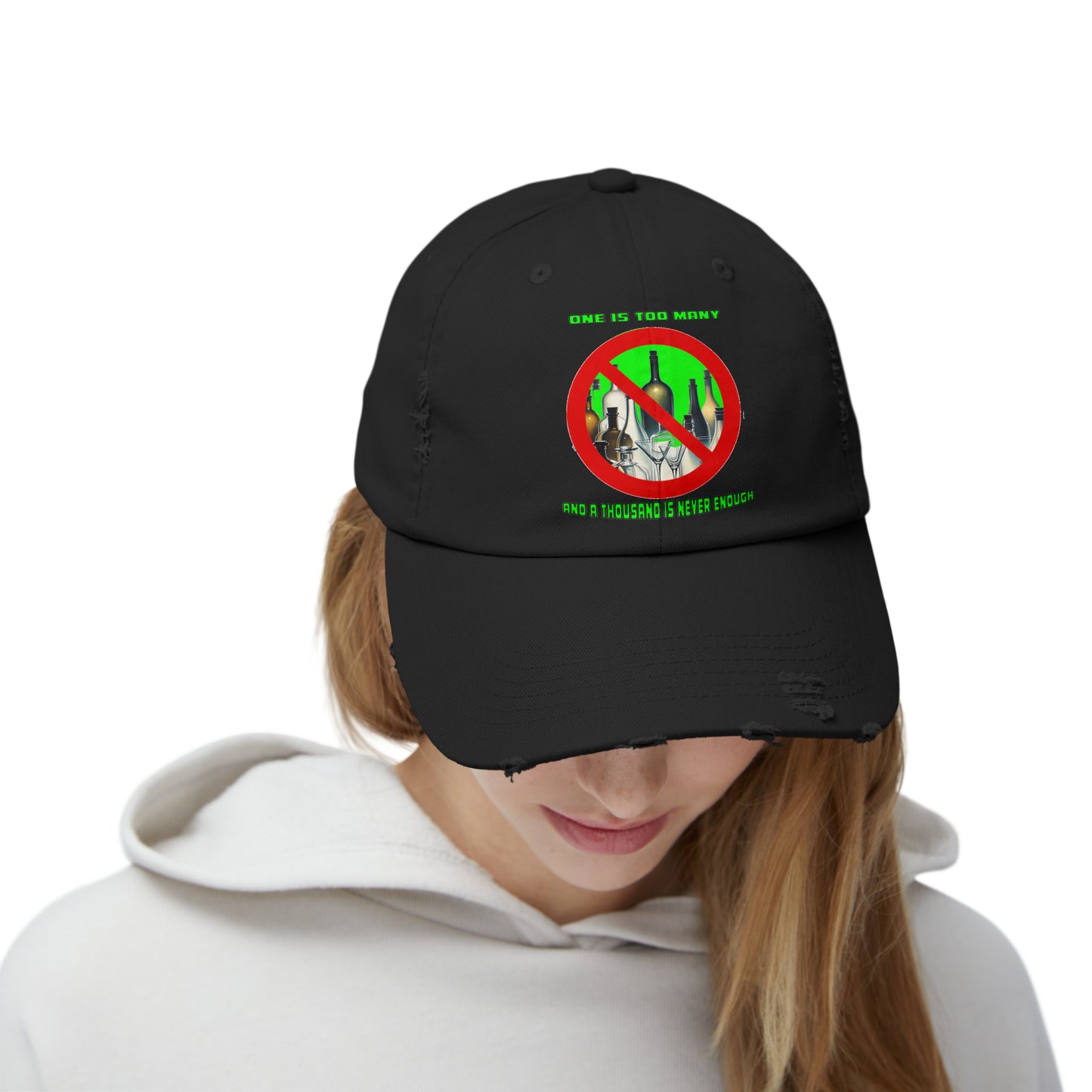 One is Too Many Unisex Distressed Cap