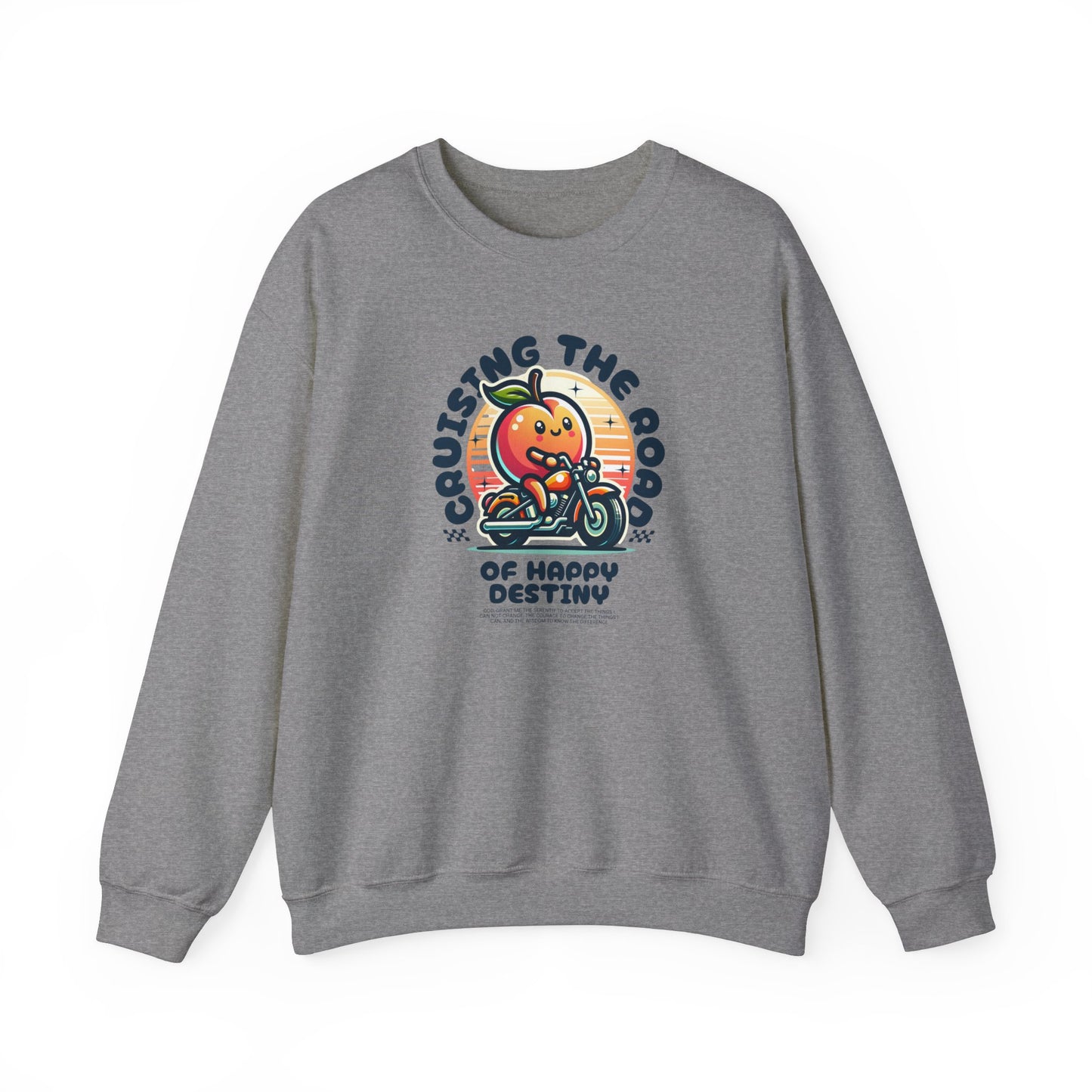 Cruising the Road of Happy Destiny Unisex Heavy Blend™ Crewneck Sweatshirt