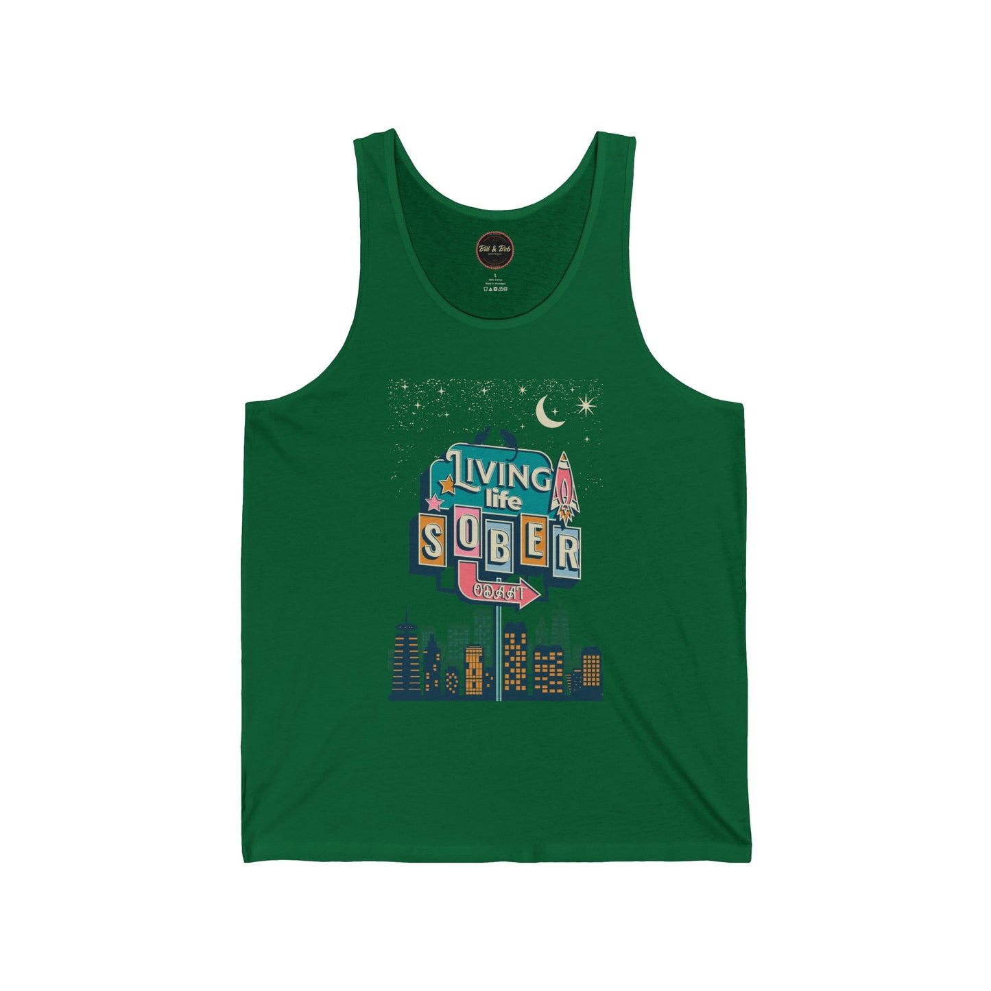 Living Life Sober Unisex Jersey Tank