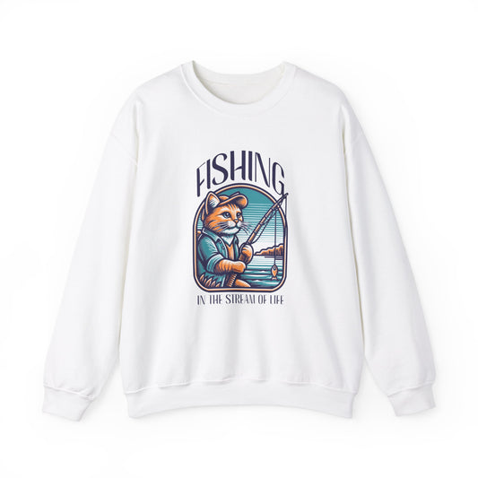 Fishing in the Stream of Life Unisex Heavy Blend™ Crewneck Sweatshirt