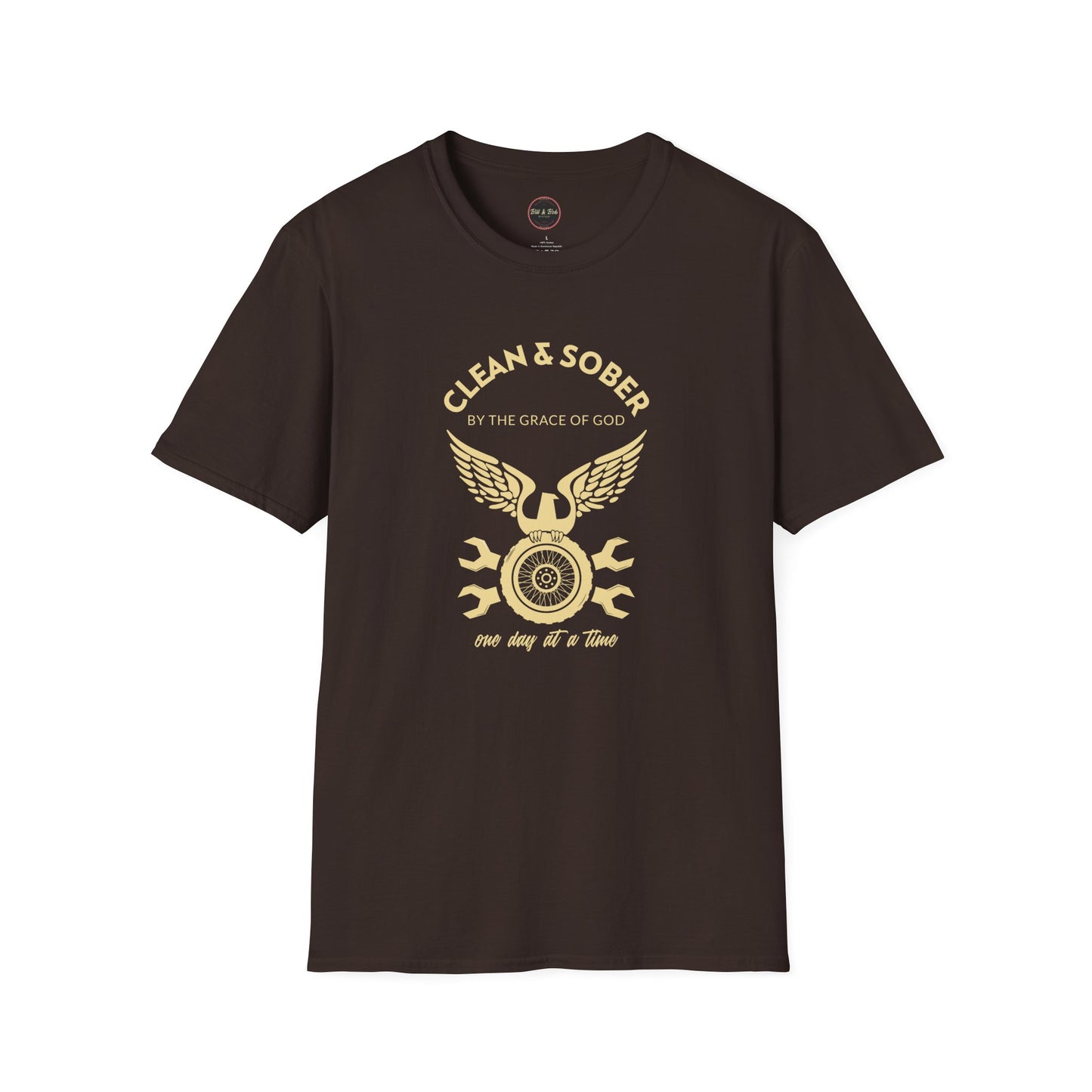 Clean and Sober by the Grace of God Unisex Softstyle T-Shirt
