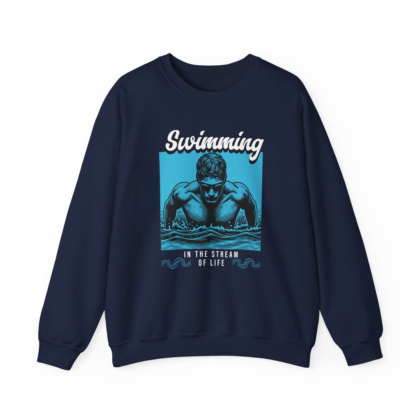 Swimming in the Stream of Life Unisex Heavy Blend™ Crewneck Sweatshirt