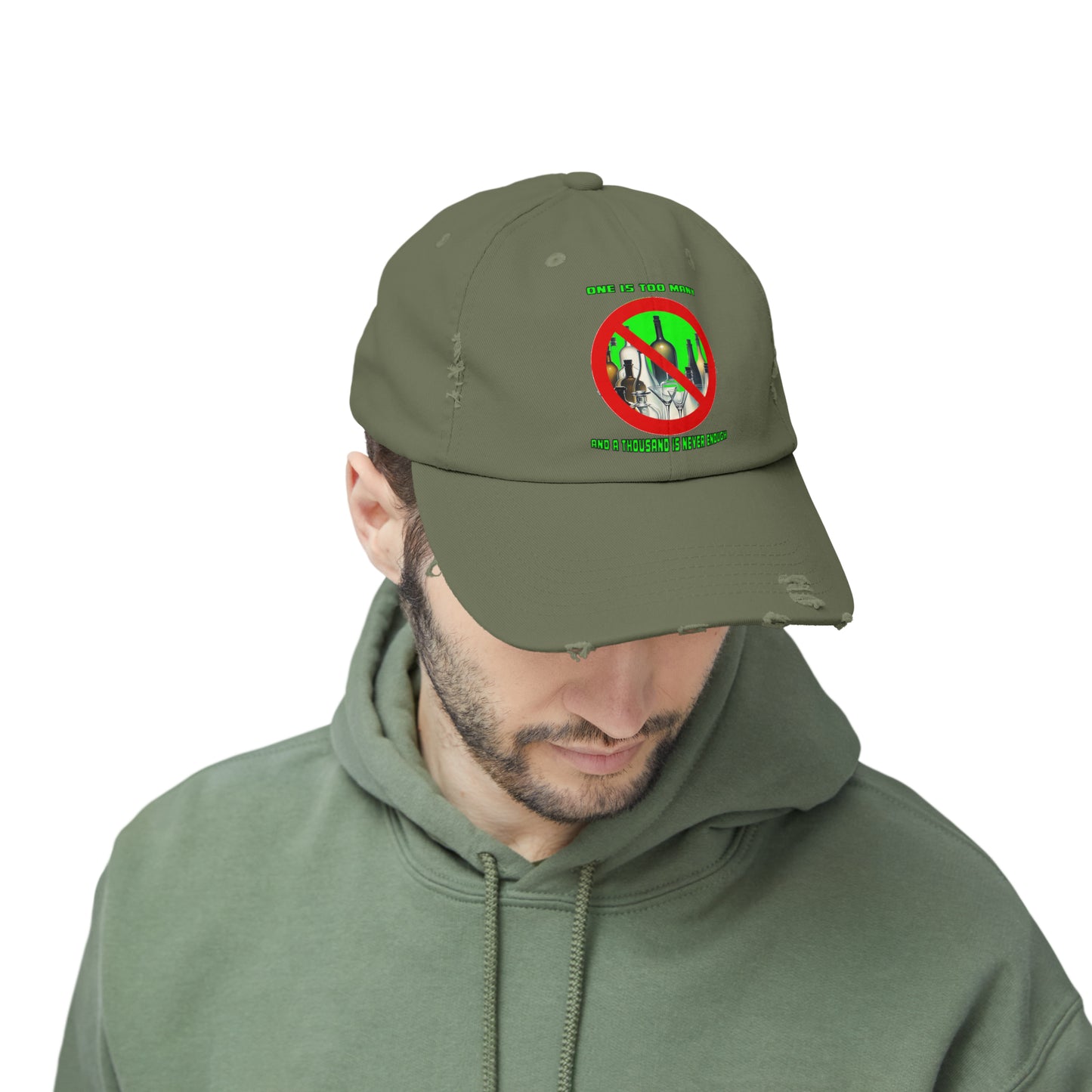 One is Too Many Unisex Distressed Cap