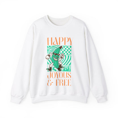 Happy Joyous and Free Unisex Heavy Blend™ Crewneck Sweatshirt