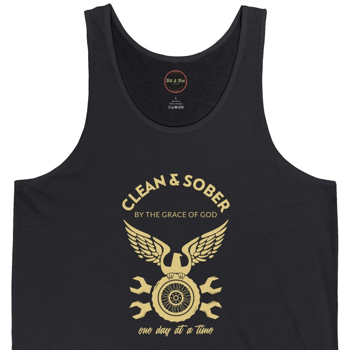 Clean and Sober by the Grace of God Unisex Jersey Tank