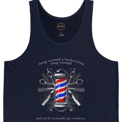 Hang Around a Barbershop Unisex Jersey Tank