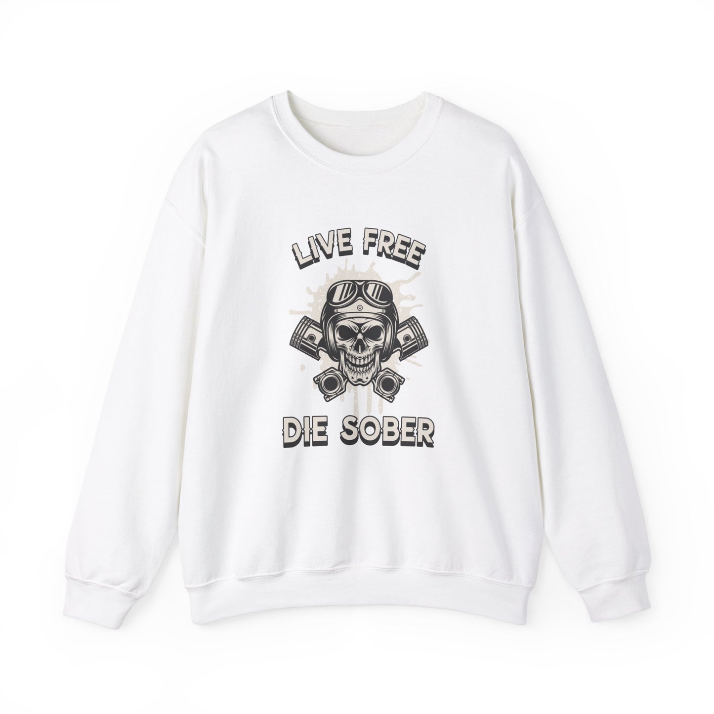 Live Free Die Sober Unisex Heavy Blend™ Crewneck Sweatshirt