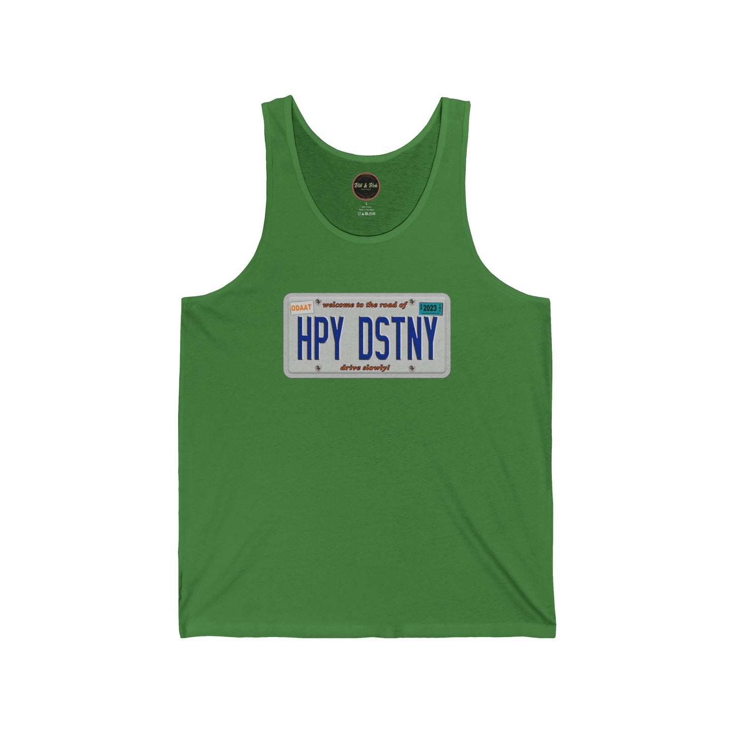 Road of Happy Destiny License Plate Unisex Jersey Tank