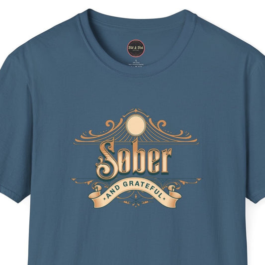 Sober and Grateful Unisex Softstyle T-Shirt