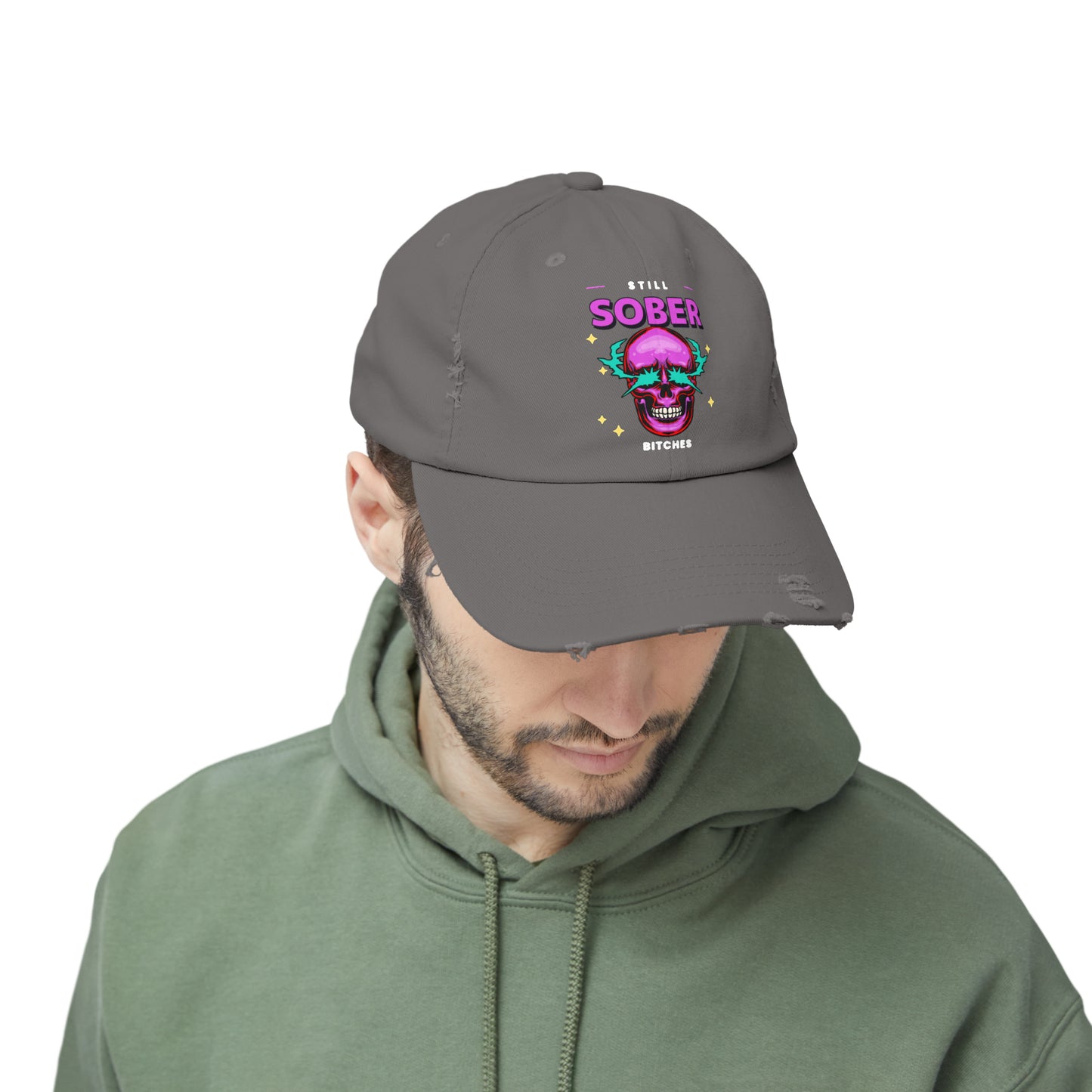 Still Sober Bitches Unisex Distressed Cap