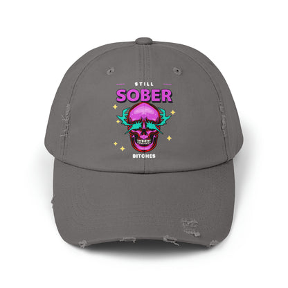 Still Sober Bitches Unisex Distressed Cap