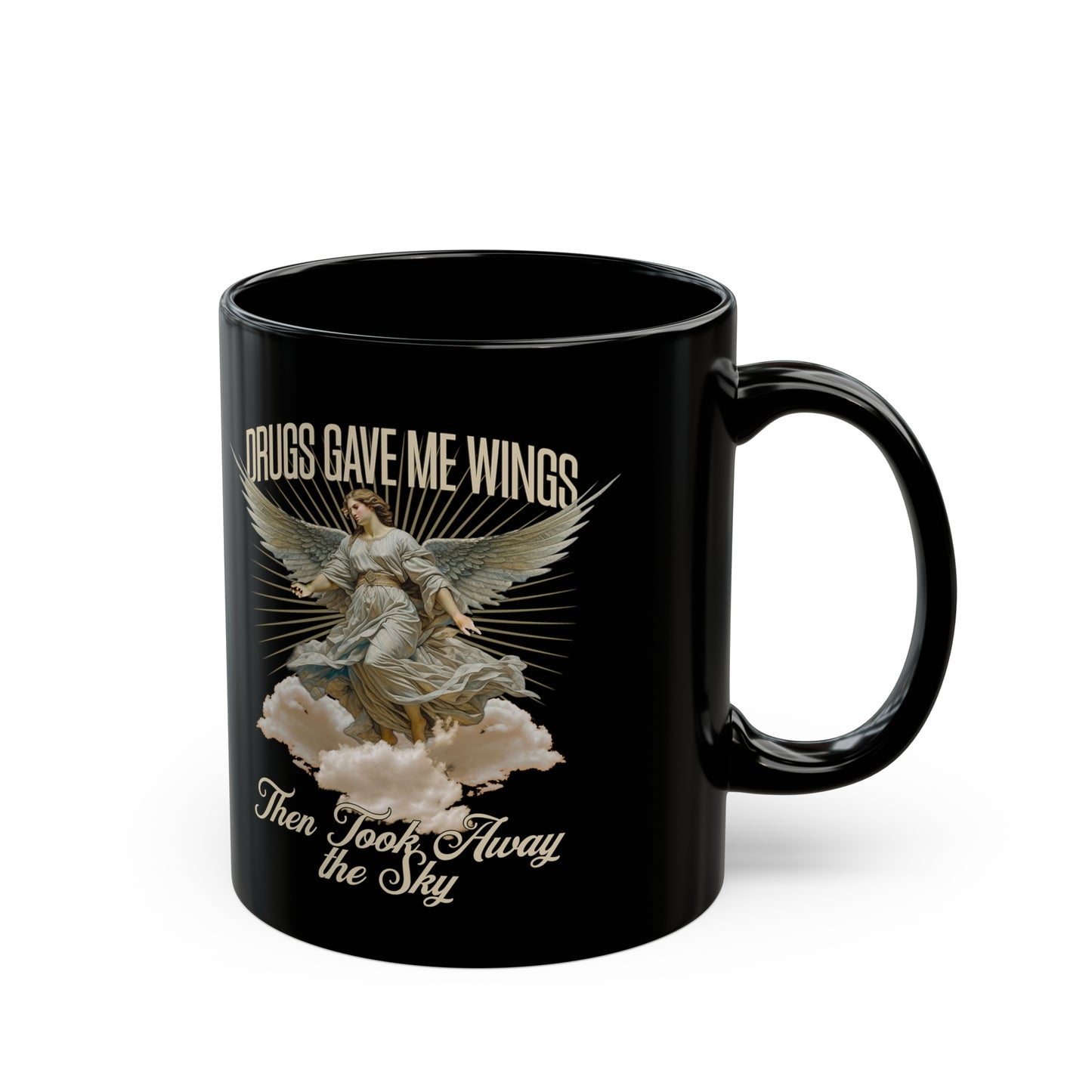 Drugs Gave Me Wings Black Mug (11oz, 15oz)