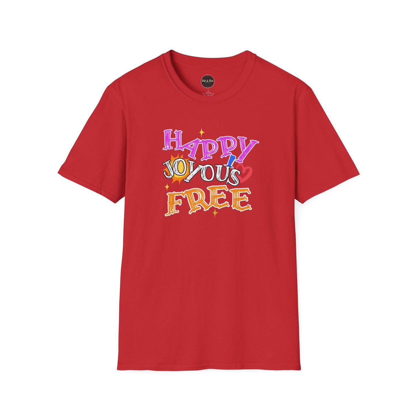 Happy Joyous Free Unisex Softstyle T-Shirt