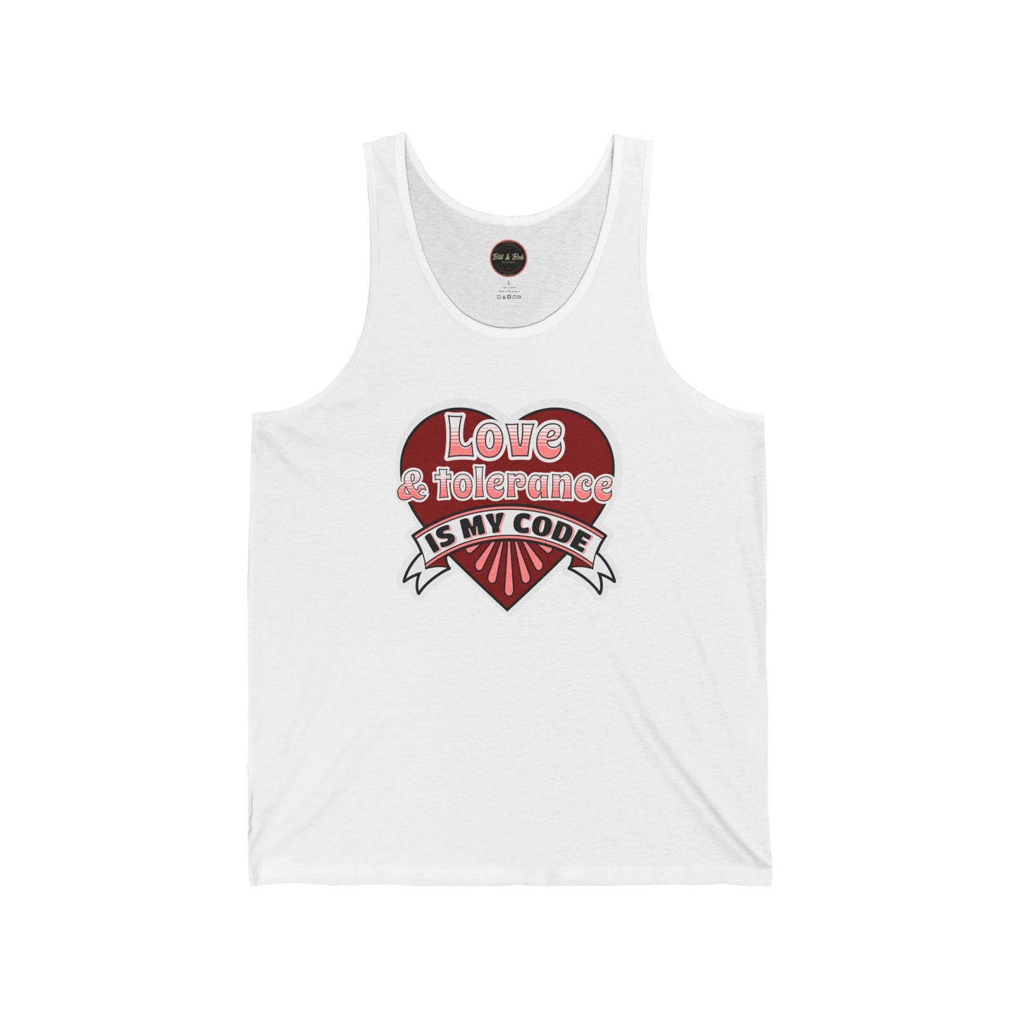 Love and Tolerance Unisex Jersey Tank