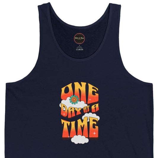 One Day at a Time clouds Unisex Jersey Tank