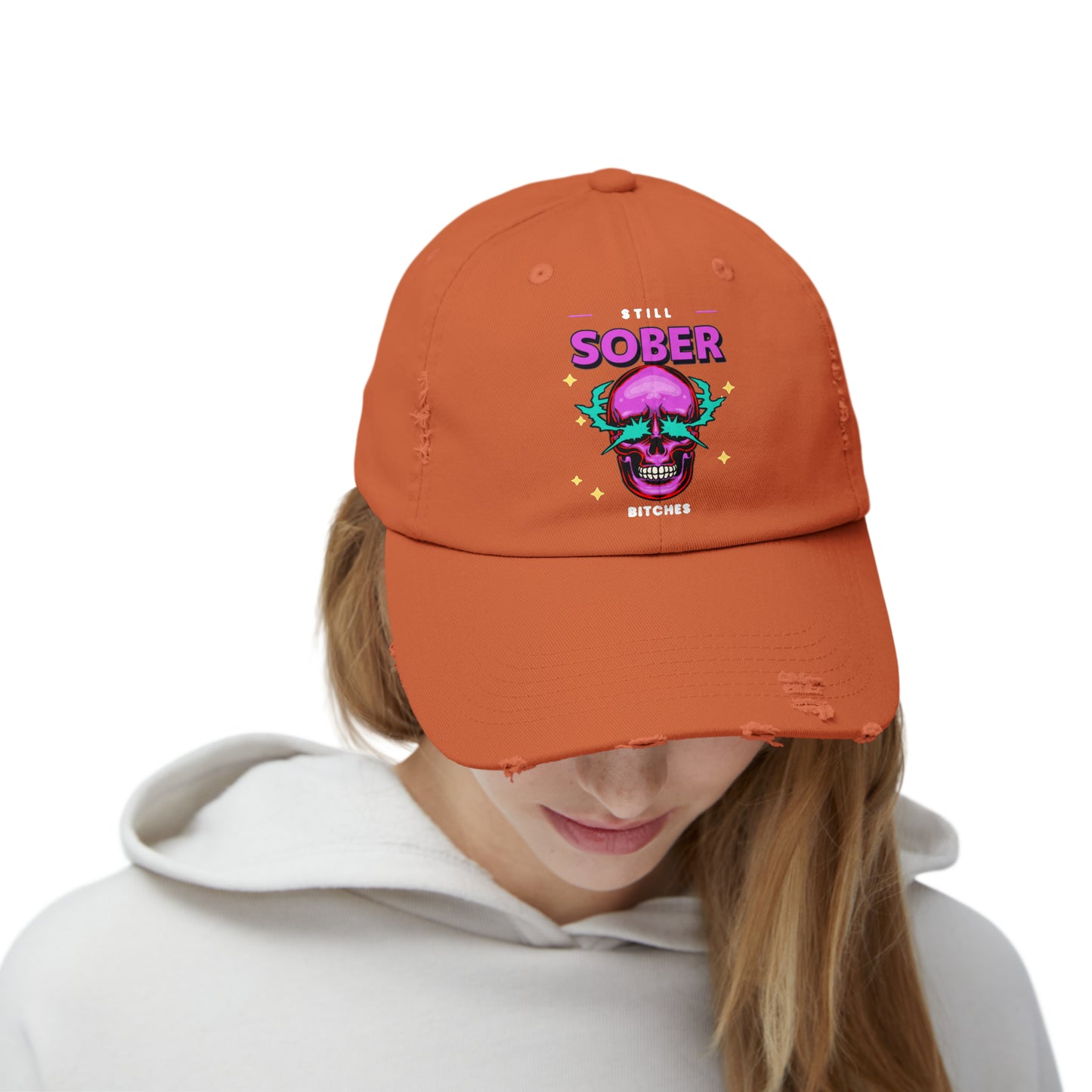 Still Sober Bitches Unisex Distressed Cap