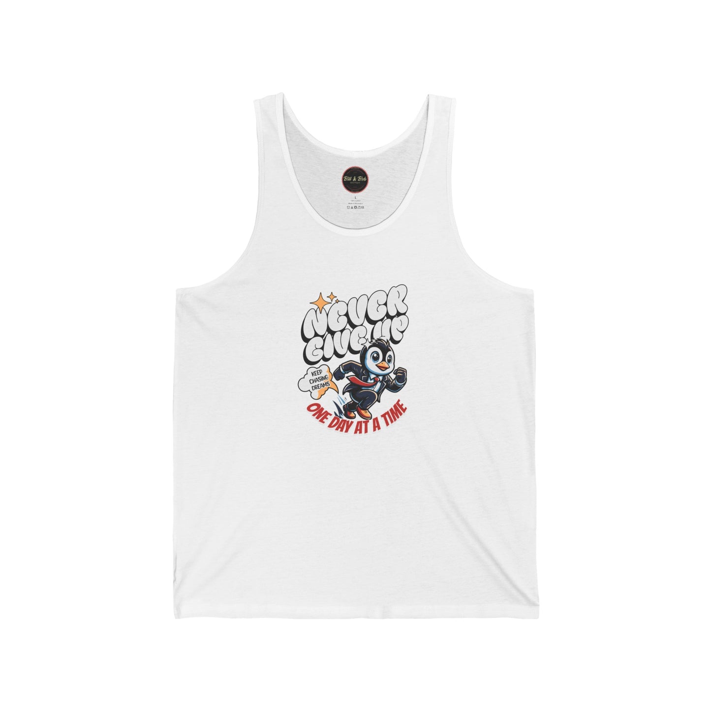 Never Give Up Unisex Jersey Tank