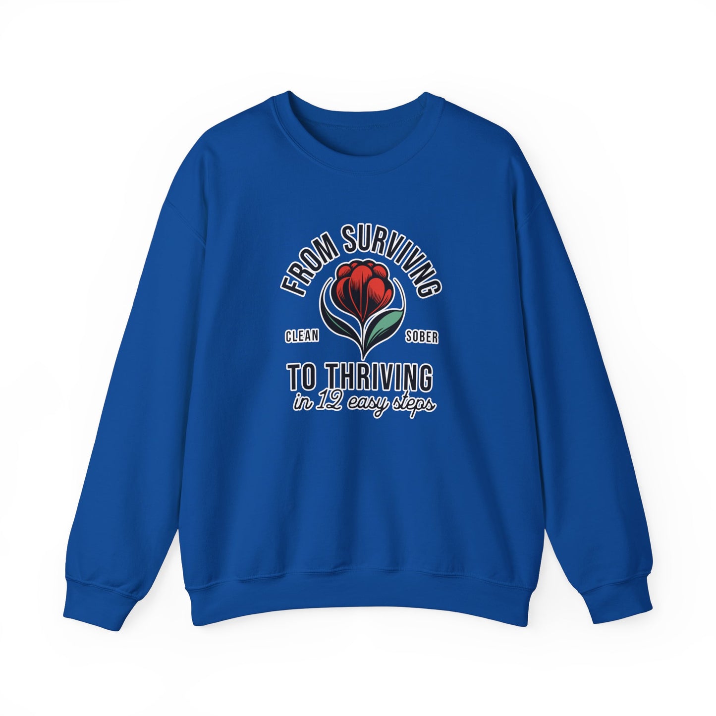 From Surviving to Thriving Unisex Heavy Blend™ Crewneck Sweatshirt