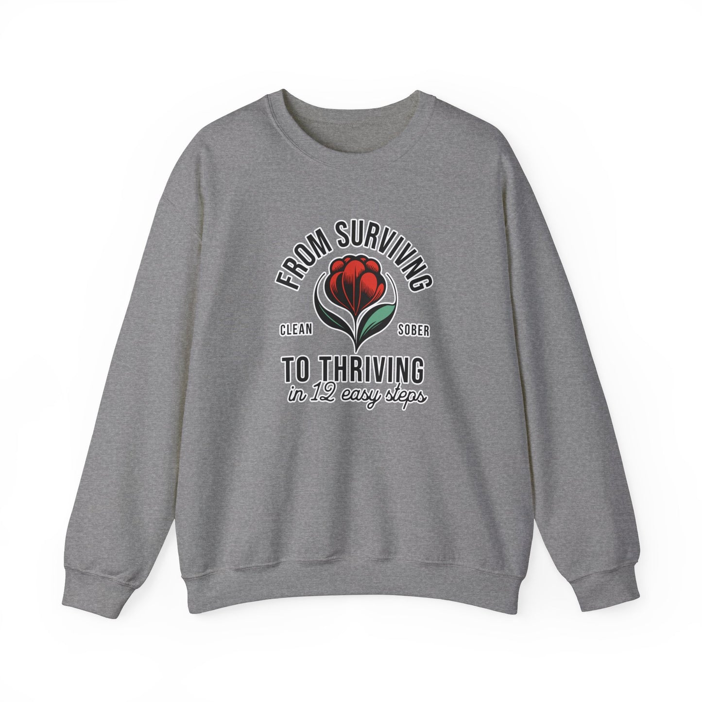 From Surviving to Thriving Unisex Heavy Blend™ Crewneck Sweatshirt