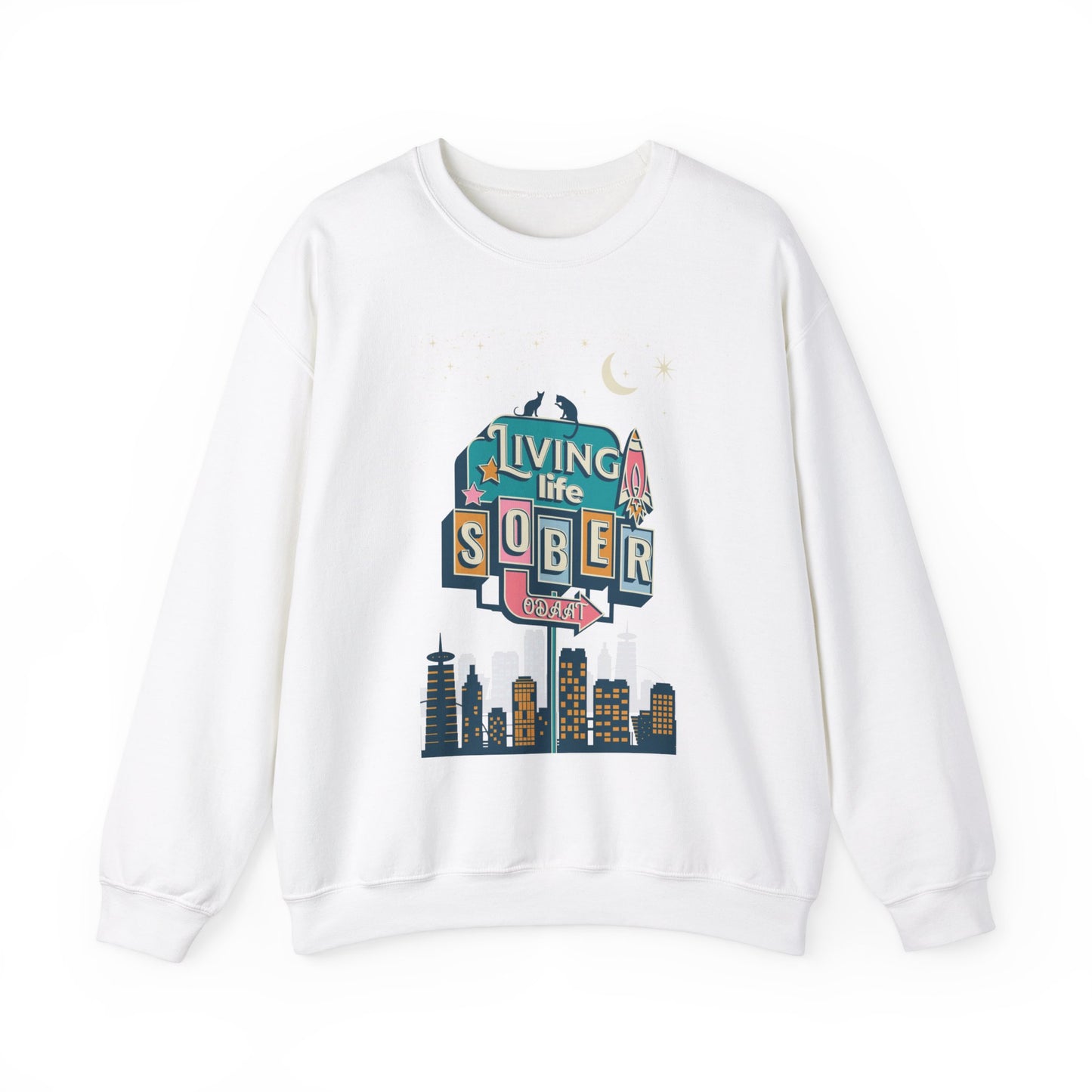 Living Life Sober Unisex Heavy Blend™ Crewneck Sweatshirt