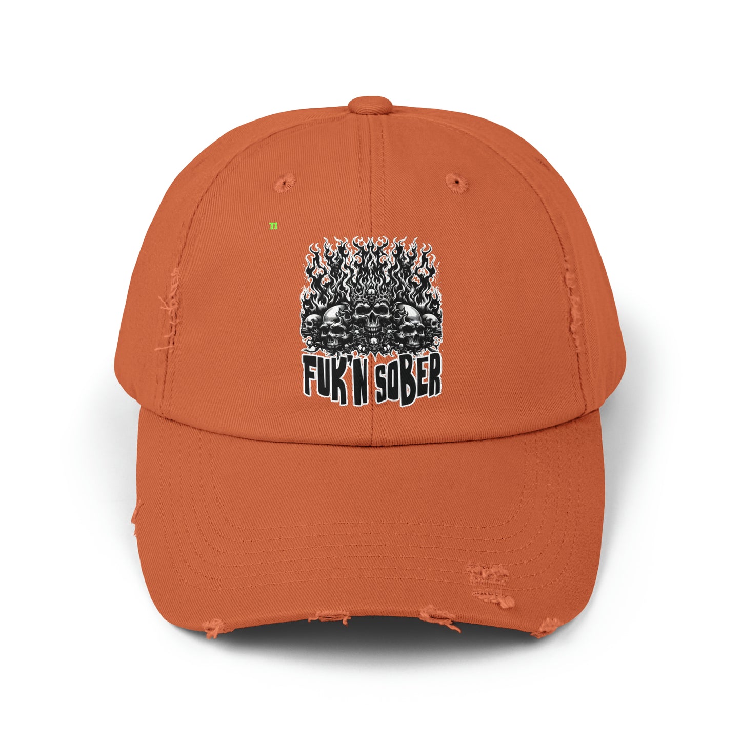 Fuk'n Sober Unisex Distressed Cap