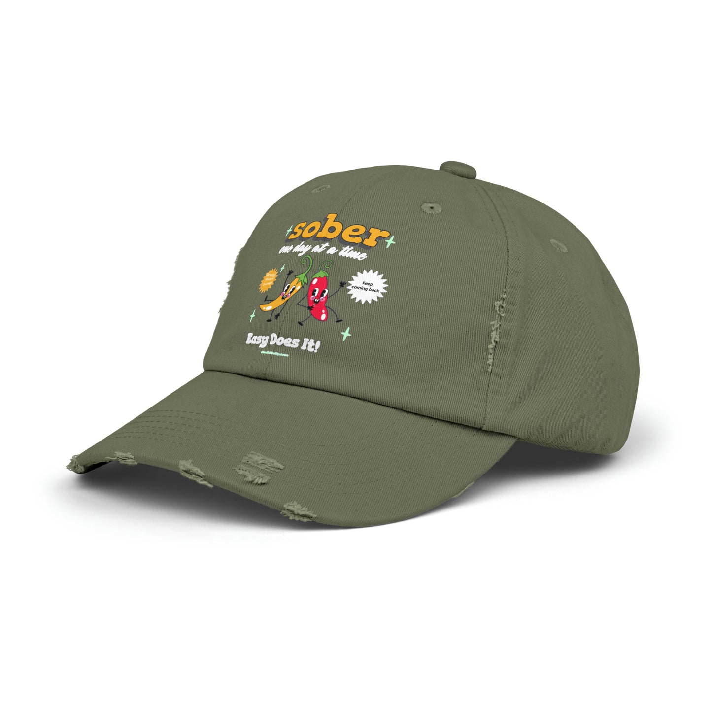 Silly Sober Unisex Distressed Cap