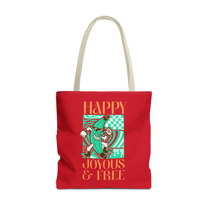 Happy Joyous and Free Tote Bag (AOP)