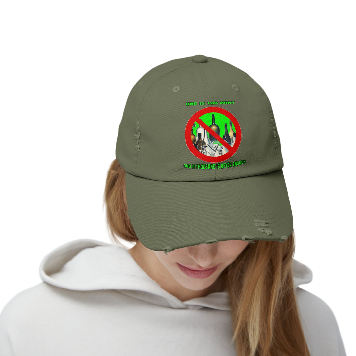 One is Too Many Unisex Distressed Cap