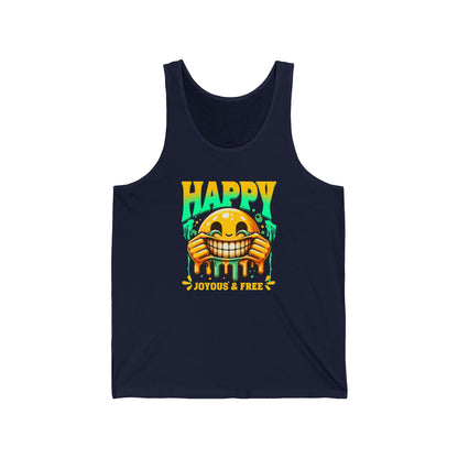 Happy Joyous and Free Unisex Jersey Tank