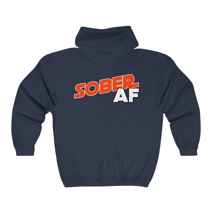 Sober AF Unisex Heavy Blend™ Full Zip Hooded Sweatshirt