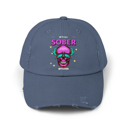 Still Sober Bitches Unisex Distressed Cap
