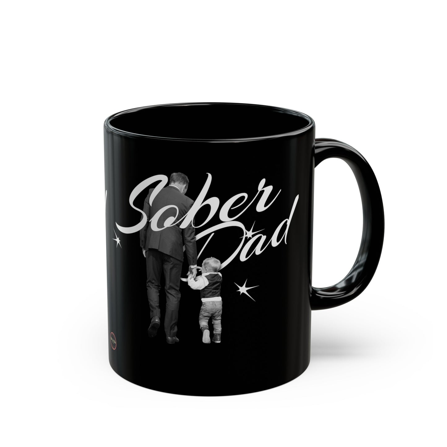 Sober Dad Black Mug (11oz)